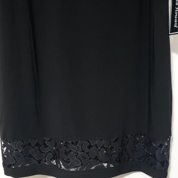 JESSICA HOWARD Womens Lace Solid Elbow Sleeve Boat Neck Knee Length dress size 8 - Picture 6 of 14